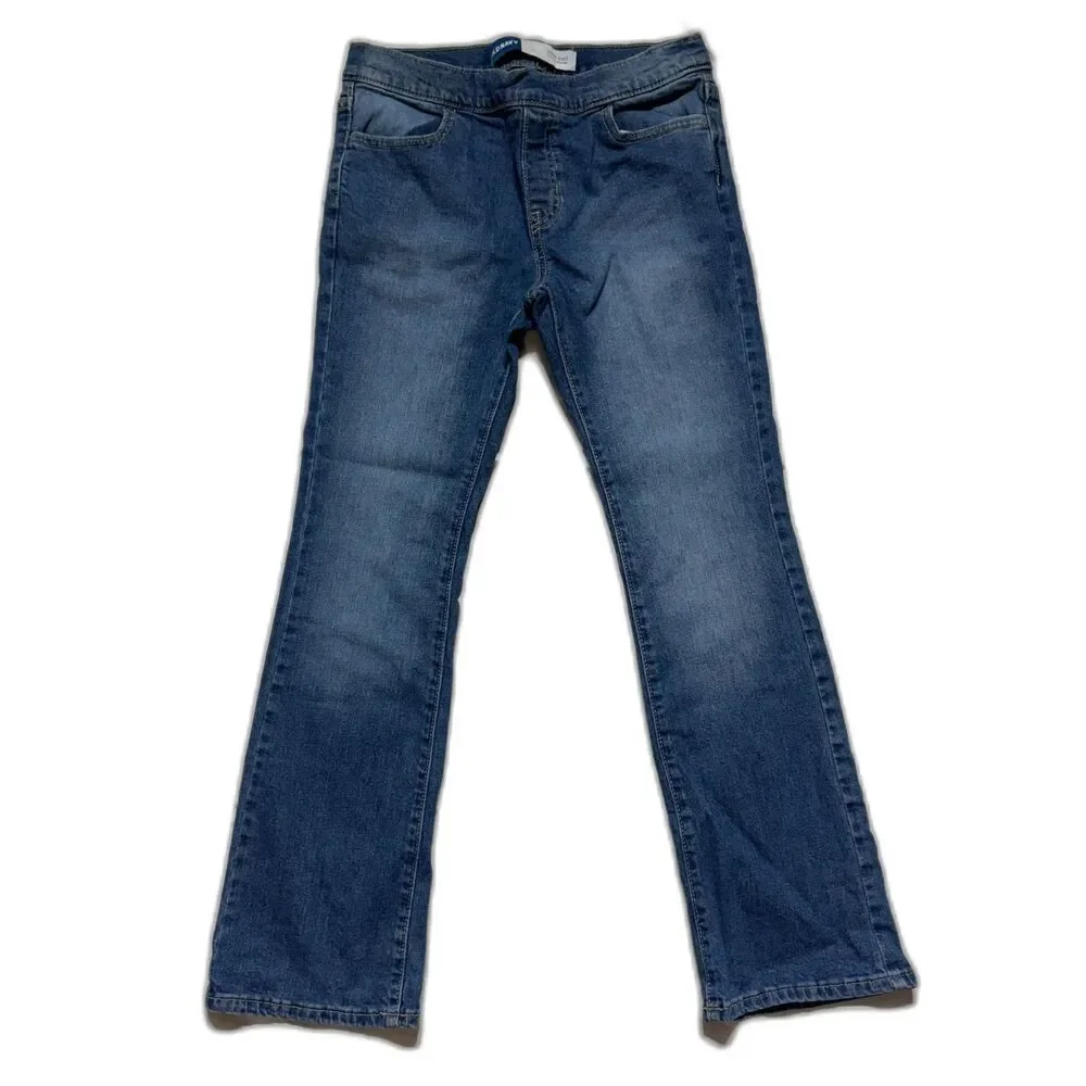 Old Navy Girls WOW Bootcut Jeans XL 14-16 Blue Pull On Stretch 26 Inseam